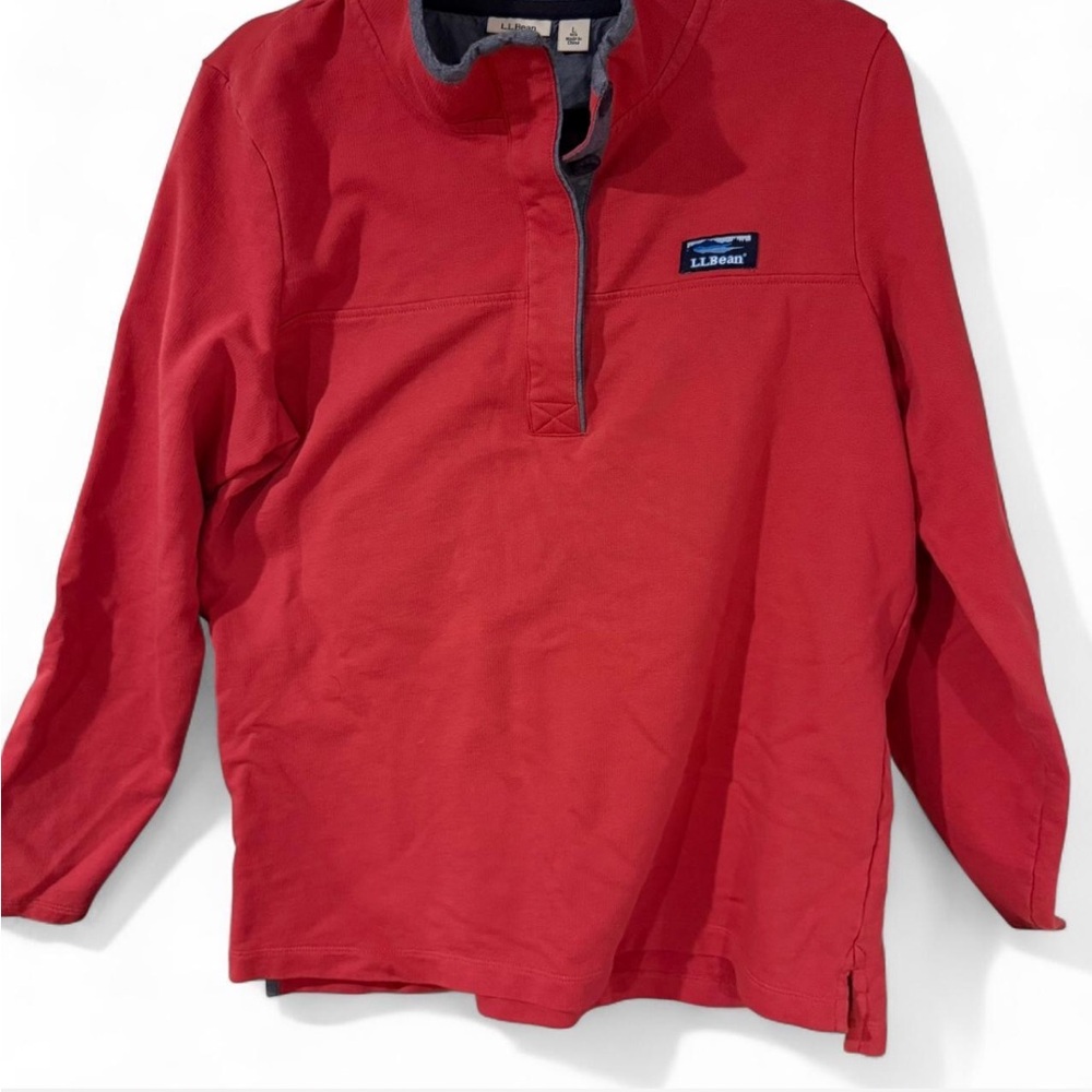 L.L. Bean Red and Blue Pullover